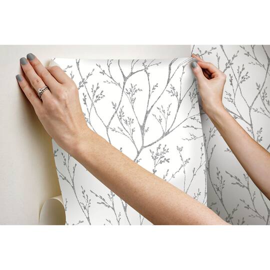 RoomMates Gray Tree Branches Peel & Stick Wallpaper